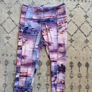 Lululemon Fast and Free II Crop 23” Patterned